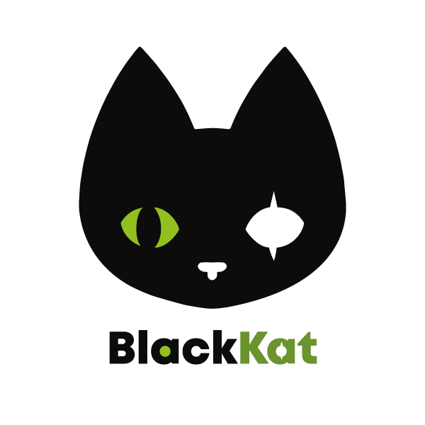 Project Black Kat Logo depicting a black cat head with one eye